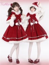 画像23: 【ToAlice】L1119ポンポン×リボン付きジャンパースカート【30%OFF】 (23)