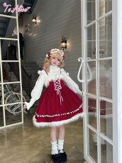 画像12: 【ToAlice】L1119ポンポン×リボン付きジャンパースカート【30%OFF】 (12)