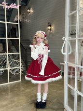 画像13: 【ToAlice】L1119ポンポン×リボン付きジャンパースカート【30%OFF】 (13)
