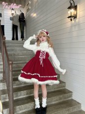 画像18: 【ToAlice】L1119ポンポン×リボン付きジャンパースカート【30%OFF】 (18)