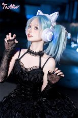 画像16: 【送料無料】L1165チュール重ねコルセット風ワンピース《予約受付》 (16)