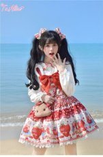 画像6: 【ToAlice】S2512 StrawberryRabbitプリントリボンクリップセット (6)