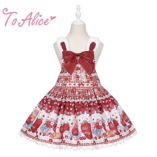 ToAlice】L1211 StrawberryRabbitプリントワンピース - To Alice