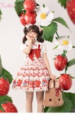 画像13: 【ToAlice】S2512 StrawberryRabbitプリントリボンクリップセット (13)