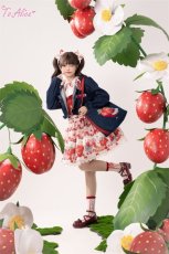 画像12: 【ToAlice】L1210 StrawberryRabbitプリントサロペットスカート (12)