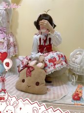 画像23: 【ToAlice】L1210 StrawberryRabbitプリントサロペットスカート (23)