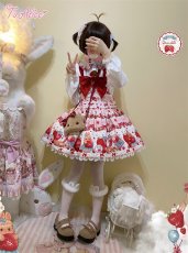画像24: 【ToAlice】L1210 StrawberryRabbitプリントサロペットスカート (24)