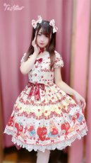 画像21: 【ToAlice】S2512 StrawberryRabbitプリントリボンクリップセット (21)