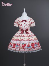 画像4: 【ToAlice】L1211 StrawberryRabbitプリントワンピース (4)