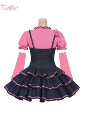 画像6: 【ToAlice】C7418ハートくり抜きリボンパフ袖トップスセット (6)