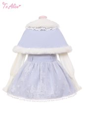 画像8: 【ToAlice】C5064雪の結晶ティペット付きケープ【30%OFF】 (8)