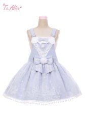画像1: 【ToAlice】L1241雪の結晶サロペットスカート【30%OFF】 (1)