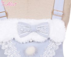 画像2: 【ToAlice】L1241雪の結晶サロペットスカート【30%OFF】 (2)