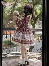画像6: 【Last one】【ToAlice】L1259メルティチョコベアワンピース (6)