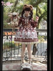 画像4: 【Last one】【ToAlice】L1259メルティチョコベアワンピース (4)