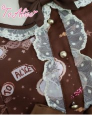 画像2: 【Last one】【ToAlice】L1259メルティチョコベアワンピース (2)