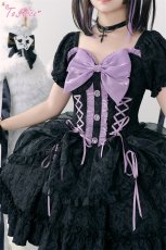 画像14: 【ToAlice】L1312小悪魔ジャカードリボンワンピース (14)
