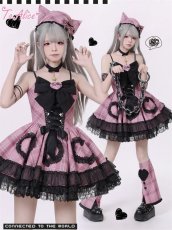画像2: 【ToAlice】FS11ハートアップリケレッグウォーマー【30%OFF】 (2)