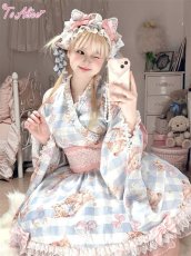 画像3: 【ToAlice】S2819キャット×ギンガムチェック猫耳カチューシャ【30%OFF】 (3)
