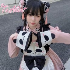画像17: 【Last one】【ToAlice】S2799パンダデザインフレアつけ袖【50％OFF】 (17)