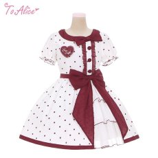 画像1: 【ToAlice】L1339ラブレターアシンメトリーワンピース【50％OFF】 (1)