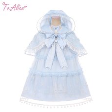 画像3: 【ToAlice】L1347雪の結晶フード付きケープ (3)