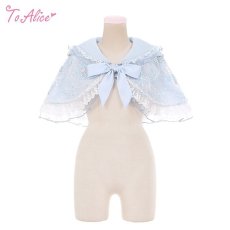 画像1: 【ToAlice】L1347雪の結晶フード付きケープ (1)