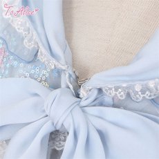 画像2: 【ToAlice】L1347雪の結晶フード付きケープ (2)