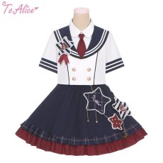 画像2: 【ToAlice】L1371アイドルセーラーフルセット【30％OFF】 (2)