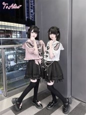 画像10: 【ToAlice】L1352ドットフリルフレアスカート【30％OFF】 (10)