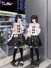 画像8: 【ToAlice】L1352ドットフリルフレアスカート【30％OFF】 (8)