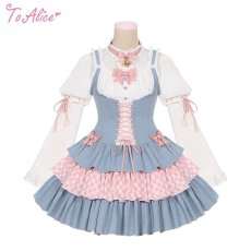画像2: 【ToAlice】C7942はしごレース2wayキャットブラウス【30％OFF】 (2)