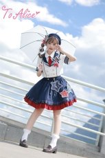 画像7: 【ToAlice】L1349アイドルセーラーネクタイ付きトップス【30％OFF】 (7)