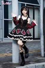 画像8: 【ToAlice】L1375ロックチェックアリスワンピースセット (8)