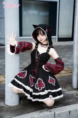 画像11: 【ToAlice】L1375ロックチェックアリスワンピースセット (11)