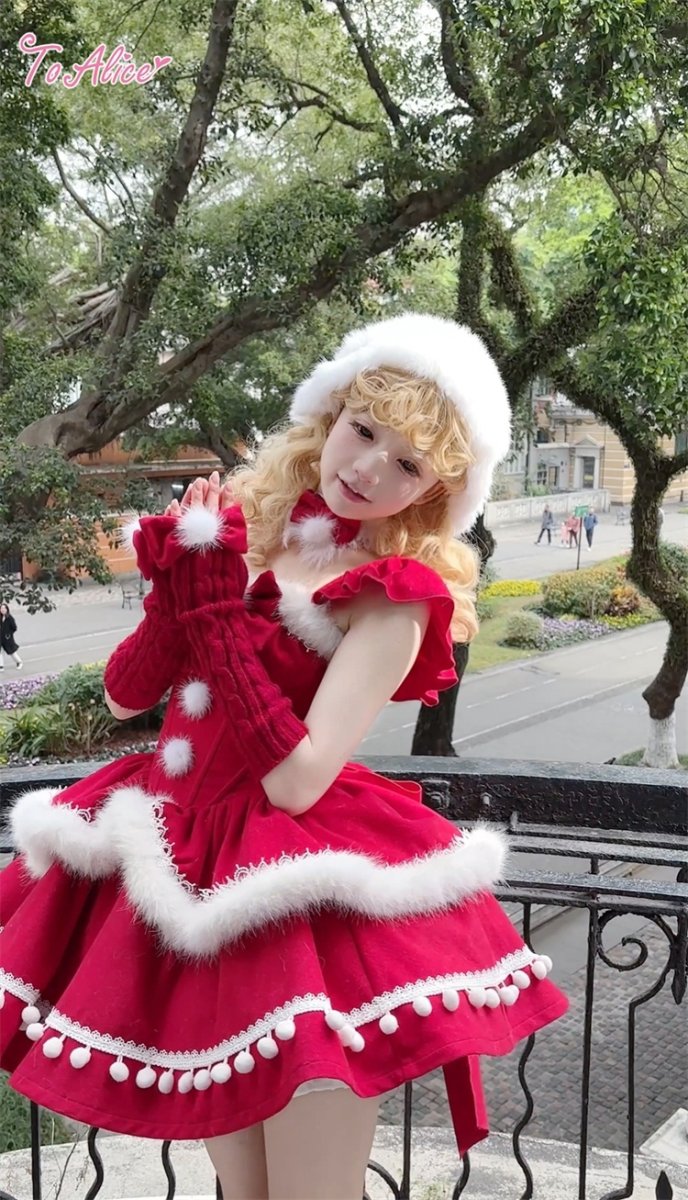 画像6: 【ToAlice】S3127ふわふわポンポンリボン付きチョーカー (6)