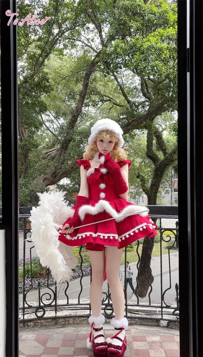 画像7: 【ToAlice】S3127ふわふわポンポンリボン付きチョーカー (7)