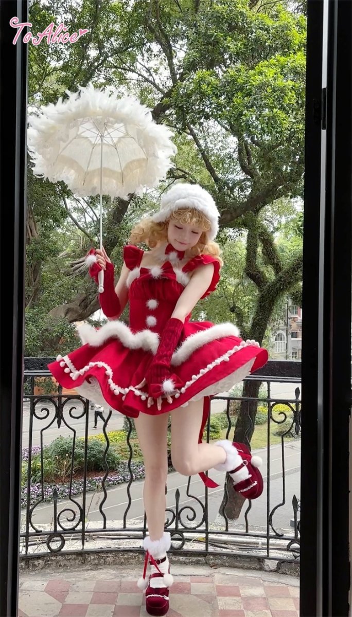 画像8: 【ToAlice】S3127ふわふわポンポンリボン付きチョーカー (8)