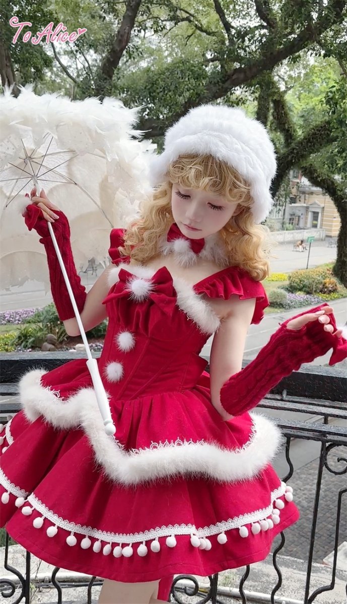 画像9: 【ToAlice】S3127ふわふわポンポンリボン付きチョーカー (9)