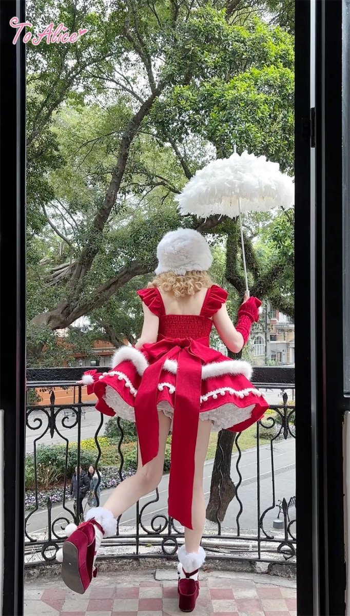 画像15: 【ToAlice】S3127ふわふわポンポンリボン付きチョーカー (15)