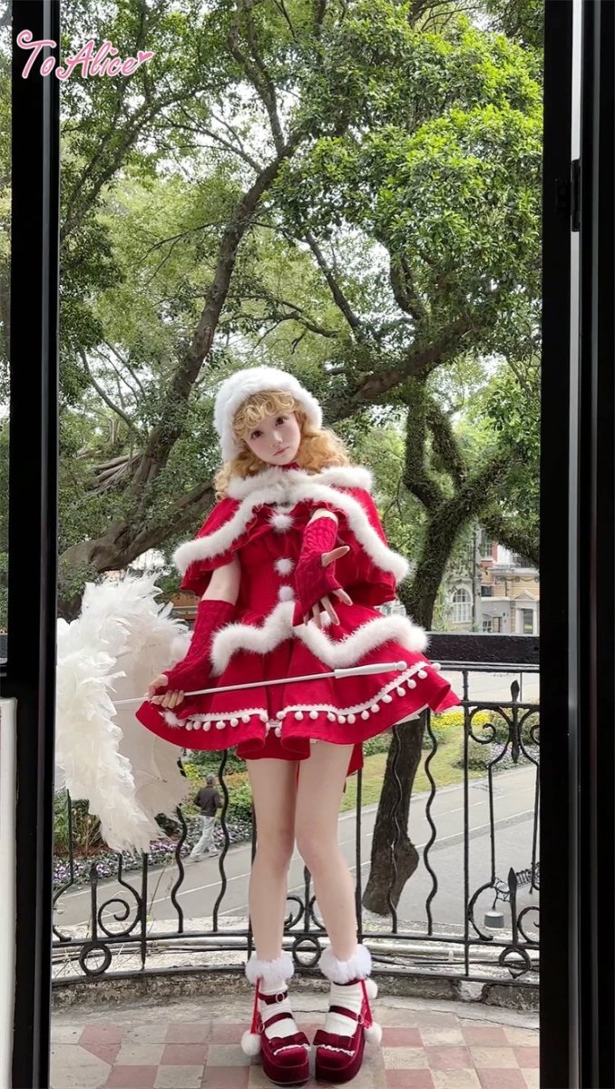 画像12: 【ToAlice】S3127ふわふわポンポンリボン付きチョーカー (12)