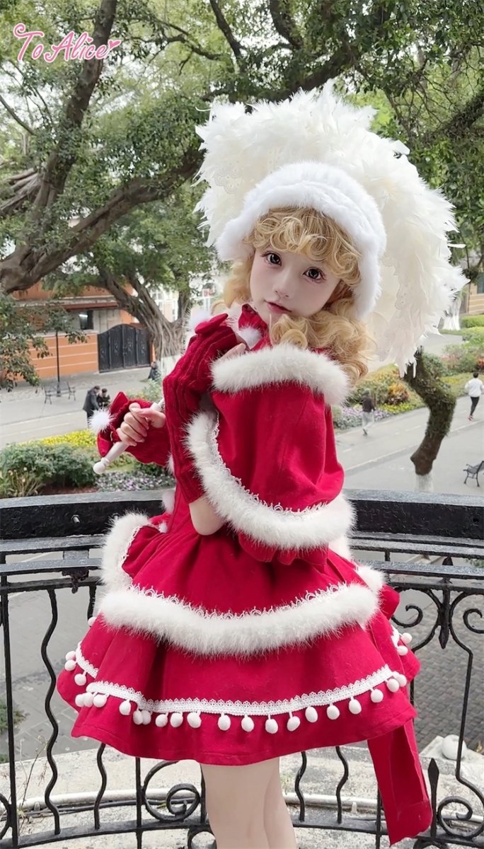 画像14: 【ToAlice】S3127ふわふわポンポンリボン付きチョーカー (14)