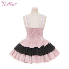 画像2: 【ToAlice】L1387小悪魔ガールビスチェ風ジャンパースカート【30％OFF】 (2)