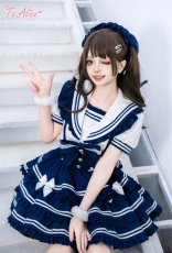 画像14: 【ToAlice】S3260マリンアイドルビッグリボンベレー帽 (14)
