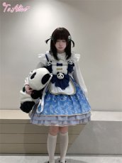 画像8: 【ToAlice】L1415パンダチャイナメイドジャンパースカート (8)