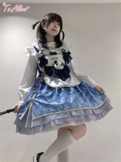 画像11: 【ToAlice】L1415パンダチャイナメイドジャンパースカート (11)