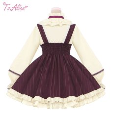 画像4: 【Last one】【ToAlice】L647ラブポエムスタンドフリルブラウス【30%OFF】 (4)