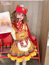画像20: 【To Alice】L1442 Bear's Hamburger Shop サロペットスカート (20)