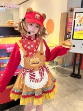 画像21: 【To Alice】L1442 Bear's Hamburger Shop サロペットスカート (21)