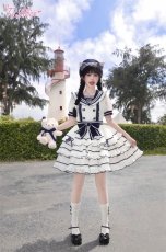 画像10: 【Last one】【ToAlice】L1449マリンキャットセーラーティアードワンピース (10)
